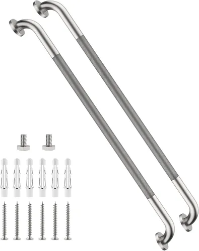 Miniatura 69 de Barra de agarre antideslizante para ducha de 24 pulgadas, acabado blanco frotado con aceite, diámetro de 1.25", Barra de agarre para baño Munzong