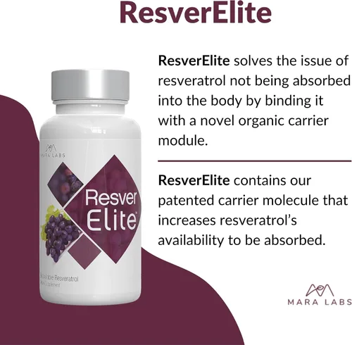 Miniatura 6 de Mara Labs ResverElite Resveratrol biodisponible Vegano, sin rellenos y sin OMG 30 cápsulas veganas