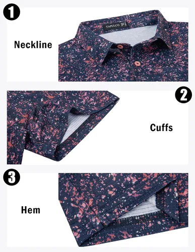 Miniatura 32 de TAPULCO Camisetas tipo polo de secado rápido para hombre, diseño de camuflaje, atléticas, ligeras, transpirables, casuales, para golf