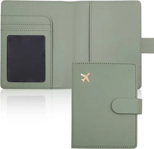 Miniatura 15 de Estuche para pasaporte, ranuras para pasaporte, tarjetero para pasaporte y tarjeta de vacunación, bonita funda para pasaporte para mujeres