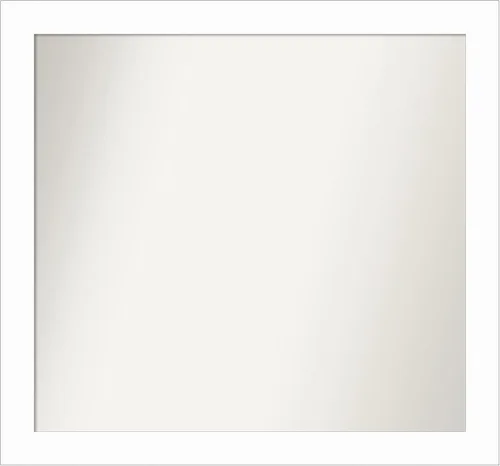 Miniatura 564 de Amanti Art Espejo de baño blanco para sobre el fregadero, 24 x 24 pulgadas, hecho a medida, espejo de tocador cuadrado blanco estrecho, marco