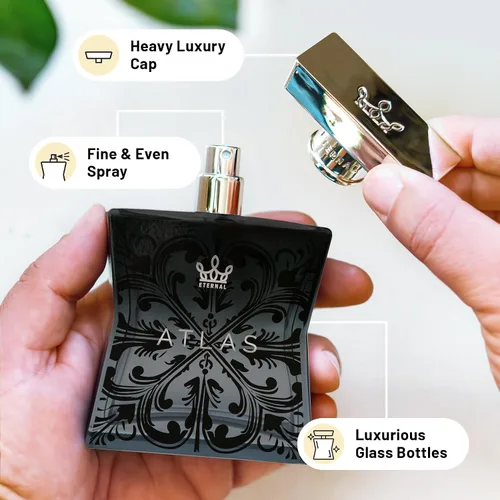 Miniatura 6 de Eternal Fragrance - Eternal Atlas - Inspirado en la icónica colonia masculina - 3.4 oz (3.4 fl oz) - Eau de Parfum - Larga duración - Vegano