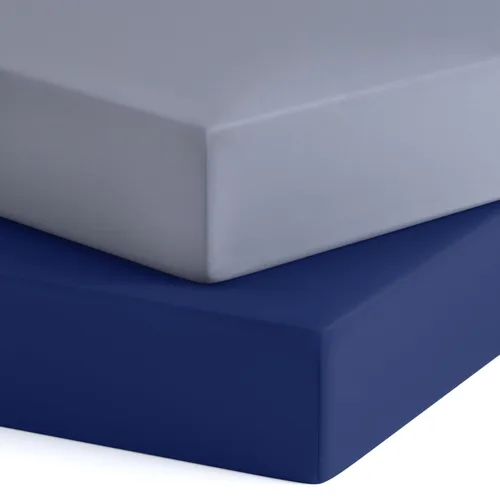 Miniatura 13 de Sábanas de cuna para niña, paquete de 2 sábanas para cuna estándar y colchón de cama infantil, sábana bajera ajustable transpirable y suave