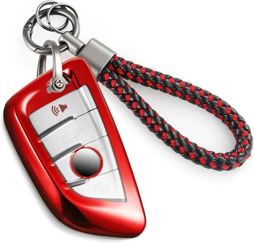 Miniatura 20 de para Buick - Funda para llavero con llavero de cuerda trenzada metálica anti-pérdida mejorada, carcasa suave de TPU exquisita para Avenir Envision