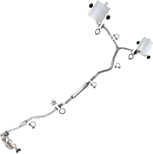 Miniatura 13 de Resonador de Escape Tubo en Y y Par de Kit de Silenciador Compatible para Subaru Impreza 2.5L 2008-2011 Acero Inoxidable Northeastern Exhaust