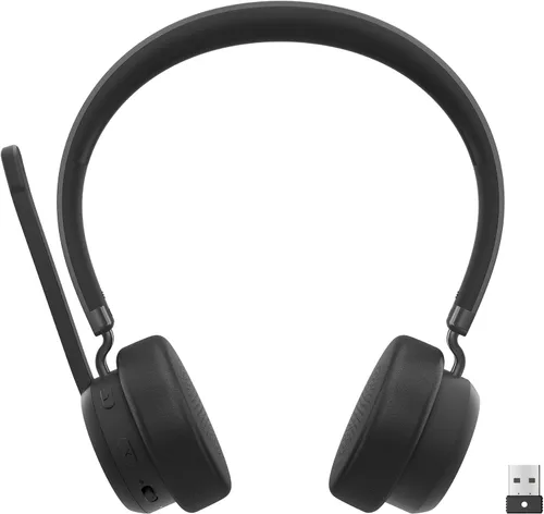 Miniatura 11 de Auriculares con cable Lenovo con cancelación activa de ruido (ANC), conectividad USB-C y USB-A, Certificado para Zoom, Cancelación activa de ruido