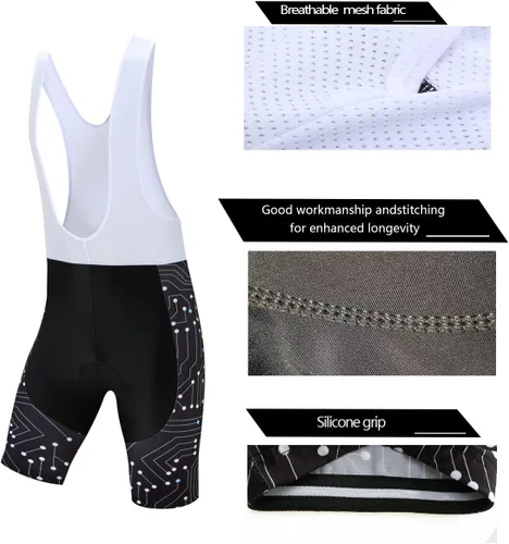 Miniatura 40 de Coconut Ropamo CR - Conjunto de camiseta de ciclismo para hombre, con cremallera y bolsillo con pantalones cortos con acolchado 4D