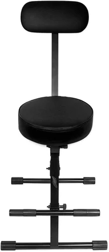 Miniatura 3 de Rockville RDS42 - Silla de guitarra DJ portátil ajustable con respaldo acolchado Foldable Steel Frame, 12" Padded Seat, Footrest, 300 lb Capacity