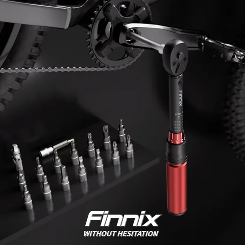 Miniatura 5 de Llave dinamométrica de clic de 1/4 pulgadas, juego de llaves dinamométricas para bicicleta de 18 piezas con doble escala (10-150 lb.in/1.1-17.0 Nm)