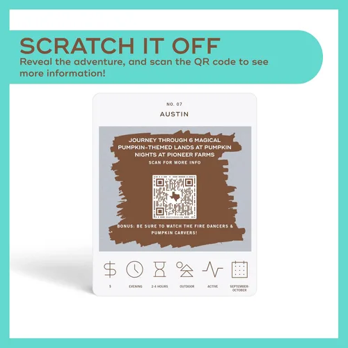 Miniatura 5 de Reach International Outfitters Lista de Aventuras de Austin - 50 Tarjetas para Raspar para Actividades al Aire Libre, Atracciones Turísticas y Guía