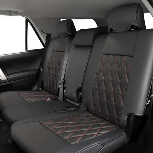 Miniatura 16 de coverdream Fundas de asiento de cuero impermeables 4Runner de ajuste personalizado para Toyota 4Runner 2010-2024 (5 plazas), cobertura completa