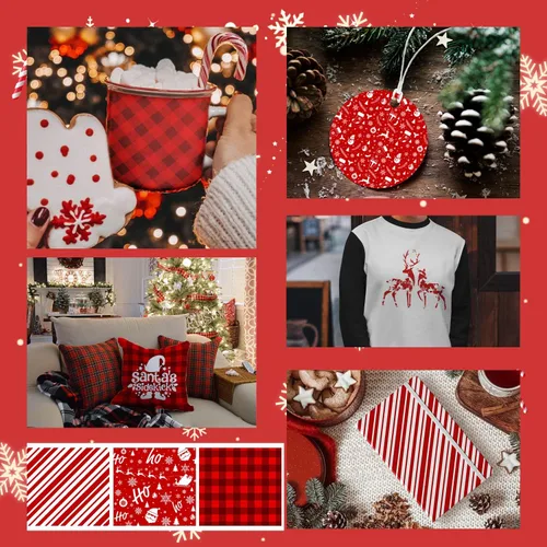 Miniatura 6 de Hojas de tinta de transferencia de sublimación de alce navideño, papel de sublimación de 12 x 4.5 pulgadas para camisetas, tazas, bolsas, 8