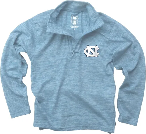 Miniatura 30 de Wes and Willy Camiseta de manga larga con cremallera de 1/4 para niños, para fanáticos de los deportes universitarios, de hilo nublado