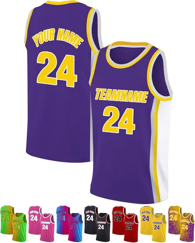 Camiseta de baloncesto personalizada para hombre, camiseta personalizada con nombre, número de equipo, camiseta de uniforme de baloncesto para niños