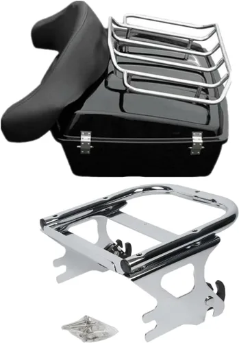 Miniatura 15 de TCMT Juego de maletero picado de 10.7 pulgadas para Harley Touring 1997-2013 Road King Road Glide Street Glide Electra Glide Pack