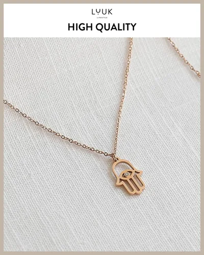 Miniatura 4 de LUUK LIFESTYLE Collares de acero inoxidable para mujer con colgante, tarjeta de joyería de moda con frase de felicidad, amuleto de la suerte, regalo