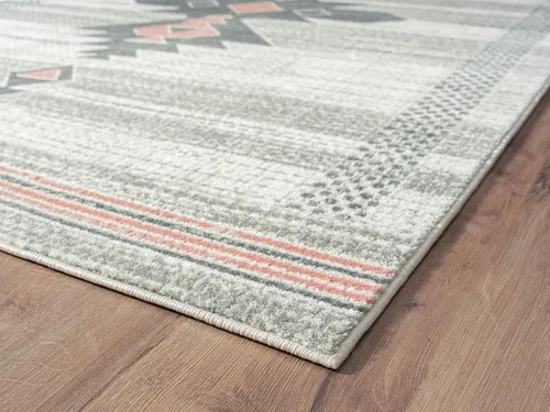 Miniatura 5 de Abani Porto Collection - Alfombra rectangular de 3 x 5 pies, alfombra decorativa rectangular con estampado tribal beige turco y azul