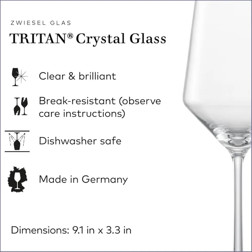 Miniatura 2 de ZWIESEL GLAS Pure Saugivnon Blanc - Copas de vino blanco (juego de 4), elegantes copas de vino para vino blanco, vasos de cristal Tritan aptos