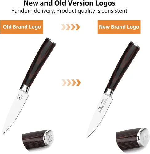 Miniatura 3 de imarku - Cuchillo de pelar, 3.5 pulgadas, cuchillos de cocina pequeños - Cuchillo de fruta de acero inoxidable japonés SUS440A, mango ergonómico