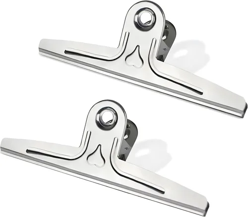 Miniatura 8 de Coideal Pinzas de Bulldog extra grandes, color negro, 2 clips de toro jumbo resistentes de 11.8 in XXL de acero inoxidable (11 4/5 pulgadas)