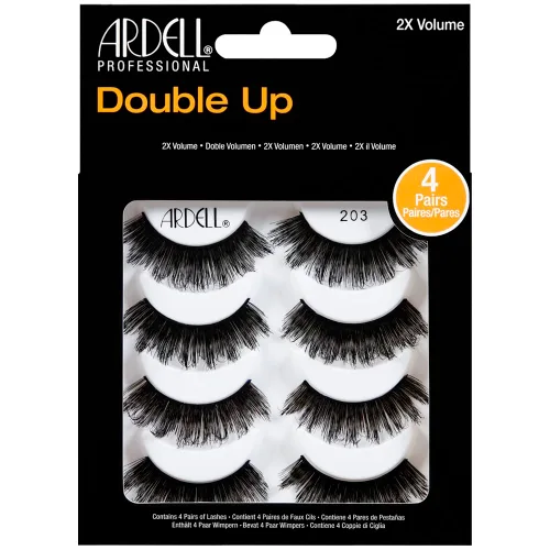 Miniatura 9 de Ardell Double Up Wispies - Pestañas postizas dramáticas de volumen completo, reutilizables y fáciles de aplicar, color negro, 4 pares