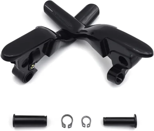 Miniatura 5 de HongK- 1 juego de palancas de mano cortas de embrague de freno negro compatibles con H-D 2008-2013 Touring Trike motocicleta reemplazo de aluminio
