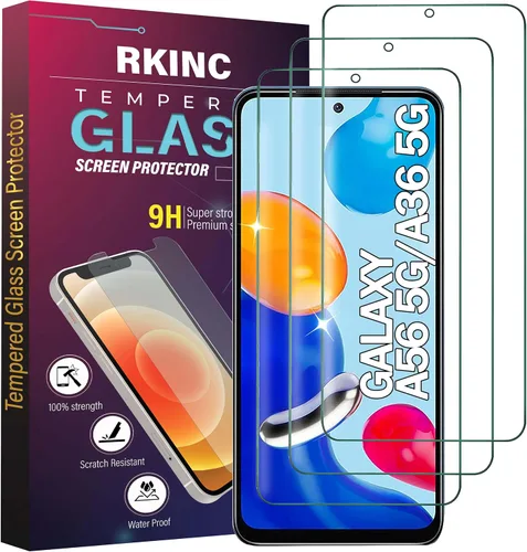 Miniatura 32 de RKINC Protector de pantalla [paquete de 4] para Samsung Galaxy A12 / Galaxy A02S / A12 Nacho, protector de pantalla de vidrio templado, 0.013 in