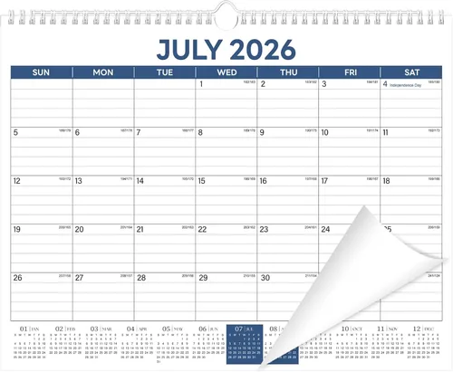 Miniatura 18 de 2026 Calendario de escritorio Calendarios de escritorio 2026-2027 Calendario de pared de 18 meses desde enero de 2026 hasta junio de 2027, papel