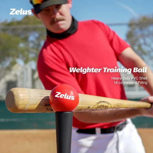 Miniatura 4 de ZELUS Red de béisbol de 7 x 7 pies, red de práctica de béisbol y sóftbol con tee, pelotas de béisbol y bolsa de transporte para batear y lanzar