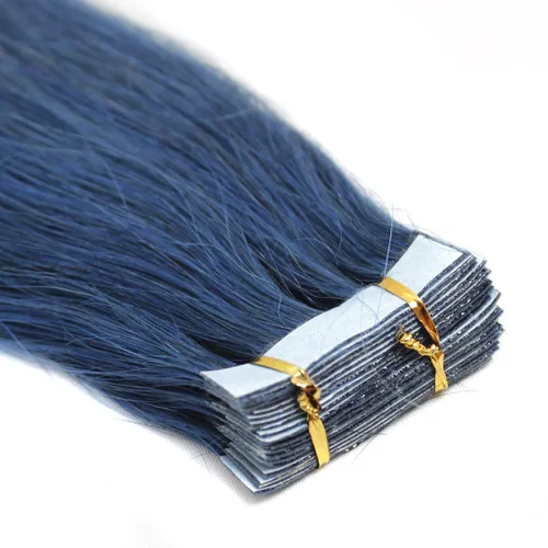 Miniatura 64 de Extensiones de cabello humano Remy con cinta adhesiva sin costuras (16 pulgadas, 10 unidades, rubio ceniza)
