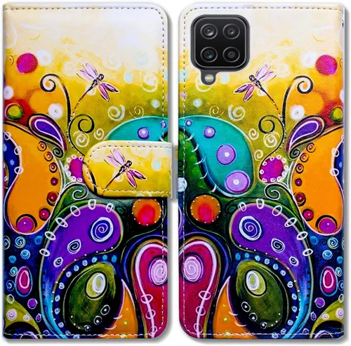 Miniatura 15 de Bcov Funda para Galaxy A12, colibrí en flores pájaro de cuero con tapa para teléfono con ranura para tarjeta soporte para Samsung Galaxy A12 2021
