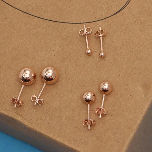 Miniatura 5 de Juego de 3 pares de aretes de plata de ley 925 ligeros para mujeres y adolescentes