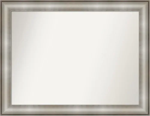 Miniatura 216 de Amanti Art Espejo de baño plateado para sobre fregadero, 28 x 47 pulgadas, espejo rectangular de plata imperial, marco de madera tradicional de gran