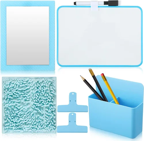 Sintuff Kit de accesorios magnéticos de 6 piezas para casillero de regreso a clases, suministros de decoración para niños y niñas con pizarra blanca
