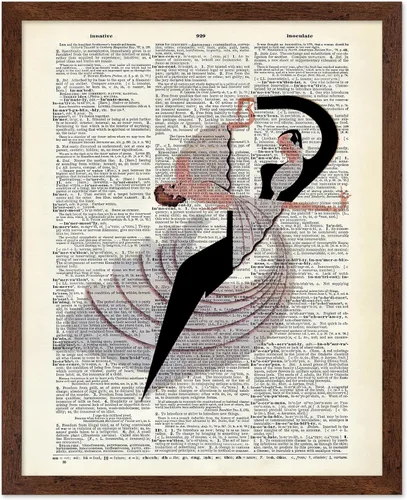 Miniatura 41 de Poster Master Póster de Arte del Diccionario - Impresión Retro de Mujer Soldadora - Arte de Sándwich de Queso a la Parrilla - Regalo para Ella