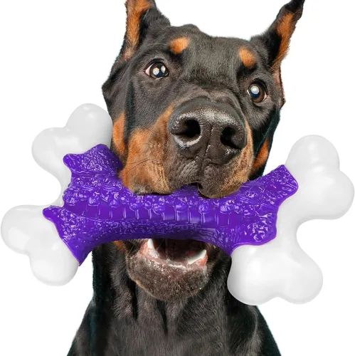 Miniatura 8 de Kseroo - Juguetes para perros de raza grande que son masticadores agresivos, huesos resistentes, juguetes masticables de nailon para la dentición