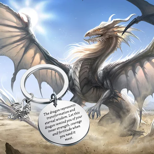 Miniatura 4 de ENSIANTH Dragon Llavero Dragón Amante Regalo Dragones Joyería Inspiración Regalo para Amigo