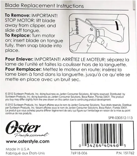 Miniatura 2 de Oster Hoja de 0.008 in 00000 Tamaño 76918-006