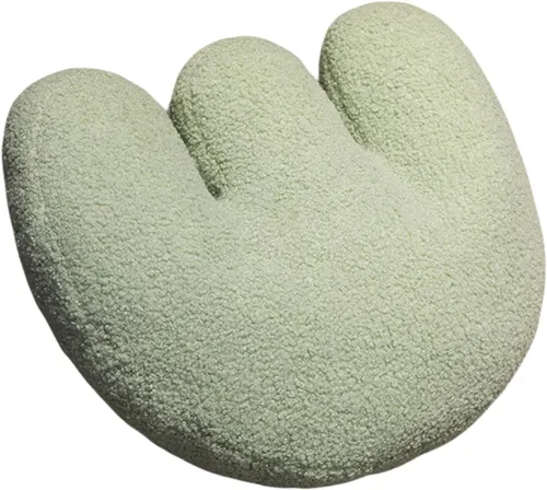 Miniatura 6 de Almohada de suelo irregular con diseño de flores, cojín decorativo para sofá, almohada de lectura para automóvil (café con leche, 19.6 pulgadas)