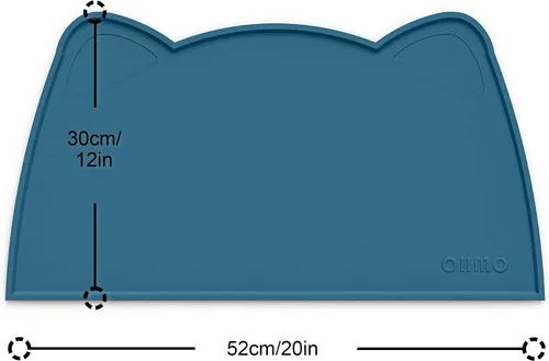 Miniatura 46 de OHMO - Tapete de silicona para alimentos para gatos, tapete de alimentación de mascotas para el piso, antideslizante e impermeable, bandeja de agua