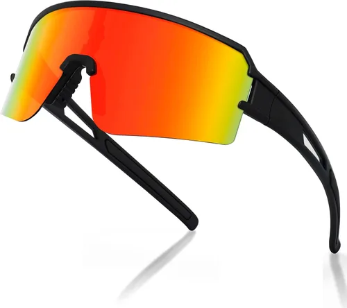 Miniatura 13 de Gafas de sol polarizadas de béisbol para hombres y mujeres, gafas de sol deportivas UV400, softbol, correr, ciclismo, MTB Naranja&Azul