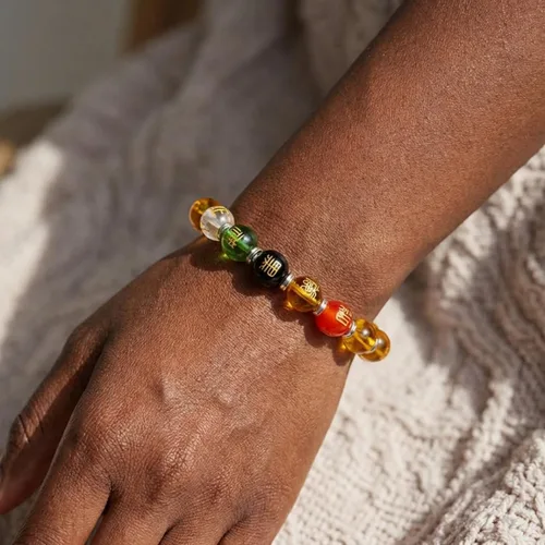 Miniatura 2 de YGLINE Pulsera de porsperidad de cinco elementos de citrino Feng Shui, atrae riqueza y buena suerte, bolsa de regalo de lujo, Talla única, Piedra