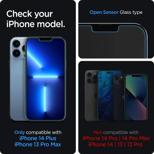 Miniatura 2 de Spigen Protector de pantalla de vidrio templado diseñado para iPhone 14 Plus/iPhone 13 Pro Max (paquete de 2)