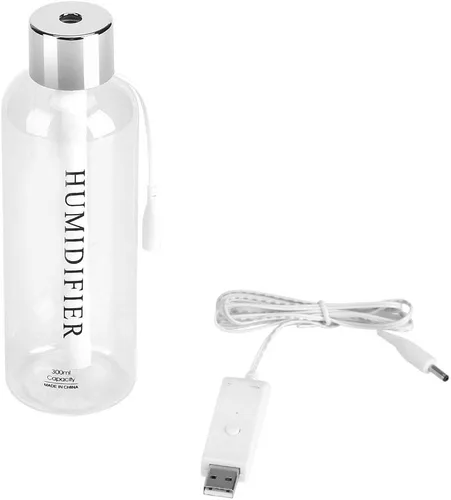 Mini fabricante de niebla, humidificador de aire USB de 10.1 fl oz, humidificador de botella de agua USB portátil para el hogar de 10.1 fl oz,