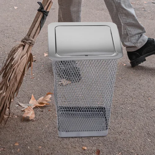 Miniatura 7 de BESTOYARD Tapa de cubo de basura empotrada de acero inoxidable de 9.01 x 9.01 x 1.29 pulgadas para armario de cocina, accesorio de cubo de basura