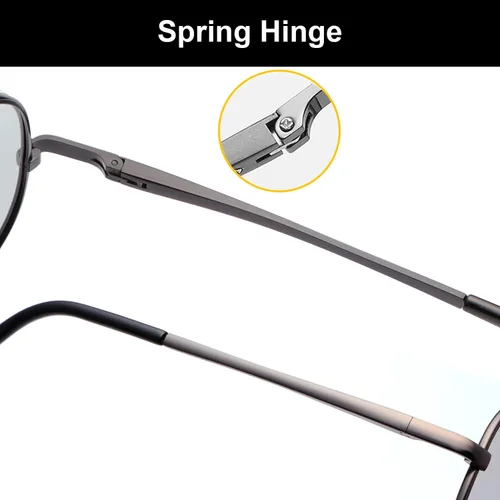 Miniatura 4 de Gafas de sol polarizadas fotocrómicas para hombre Al-Mg marco de metal gafas de conducción deportivas protección UV400 gafas antirreflejos A103-negro
