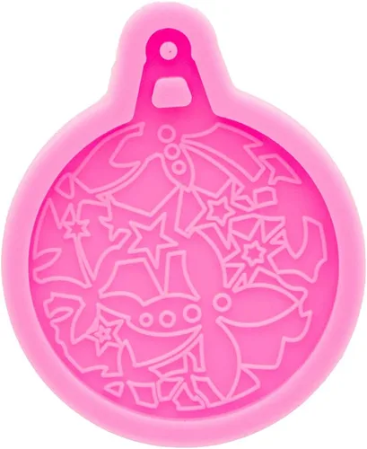 Miniatura 8 de Angel Wings Moldes de llavero con forma de lazo y muletas de Navidad, molde de silicona de resina epoxi, molde de arcilla polimérica, moldes