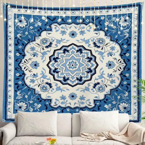Miniatura 34 de Shrahala Circles Tapestry, Abstract Art With Various Circles Wall Hanging Hd Print Polyester Backdrop For Dorm Room Bedroom 30 X 40 In
