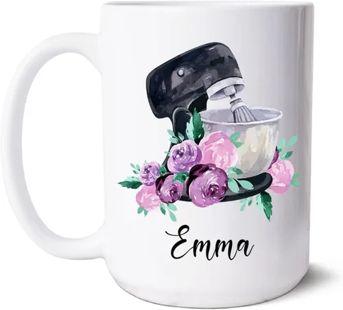 Miniatura 9 de Taza de café para panadero, regalos de panadero, taza de café Badass Baker personalizada, taza de regalo con nombre personalizado para panadero