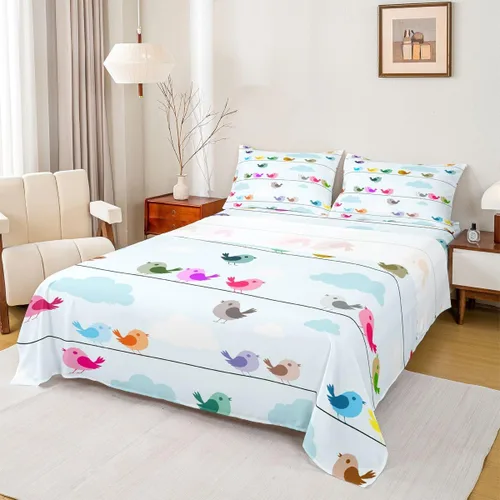 Miniatura 11 de Juego de sábanas de mariposa morada, tamaño Queen, con bolsillo profundo, galaxia mística, juego de ropa de cama de mariposa azul para niños, niñas